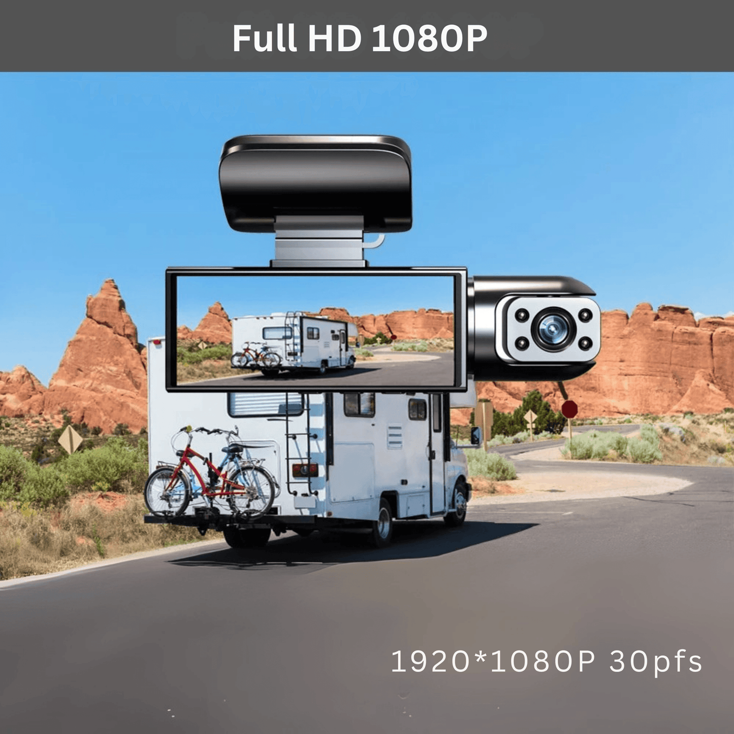 Dual-Lens Dash Camera with HD Night Vision - Autotrendix