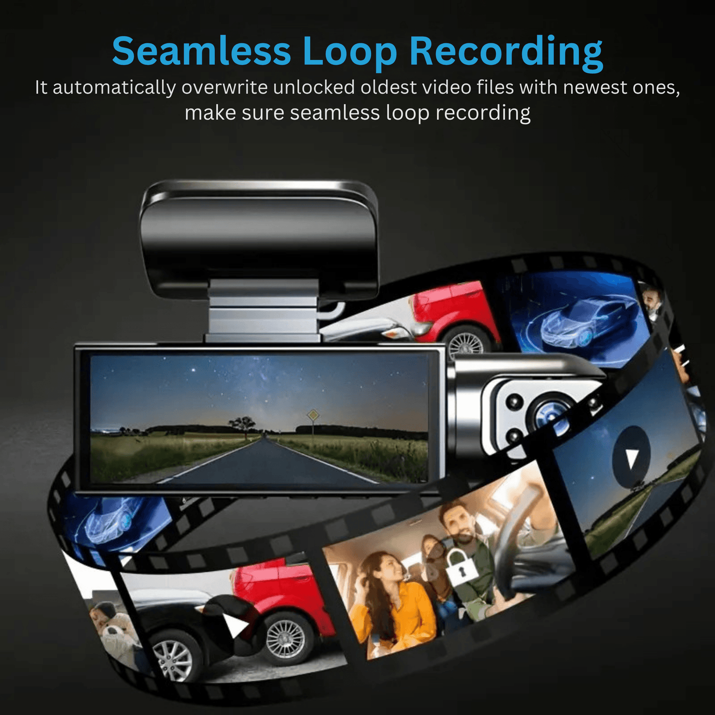 Dual-Lens Dash Camera with HD Night Vision - Autotrendix