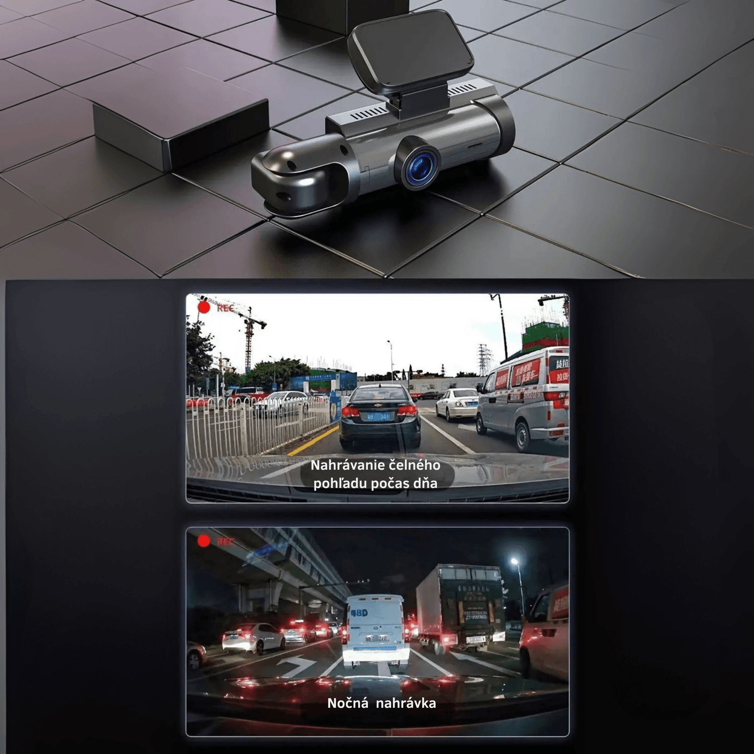 Dual-Lens Dash Camera with HD Night Vision - Autotrendix