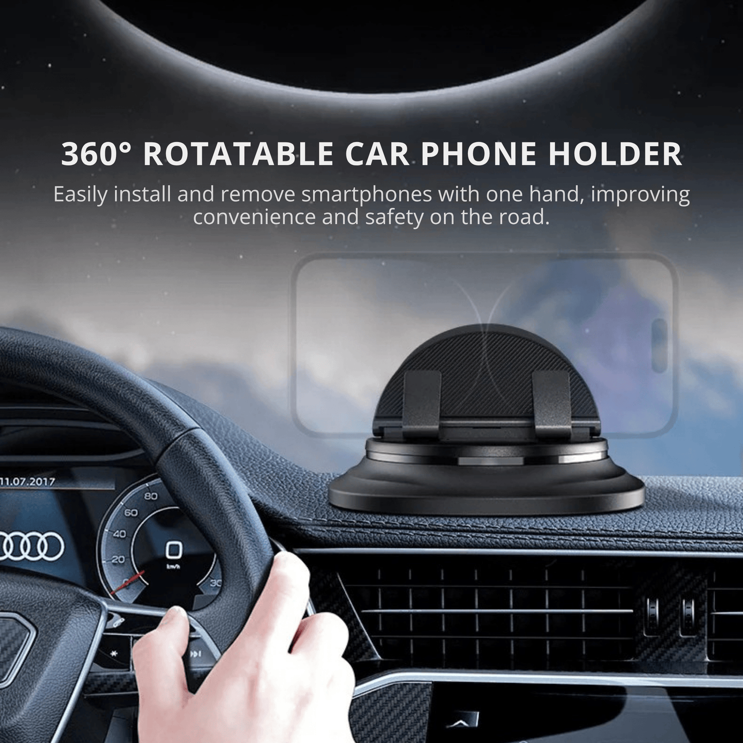 Multifunctional 360° Rotatable Car Phone Holder - Autotrendix