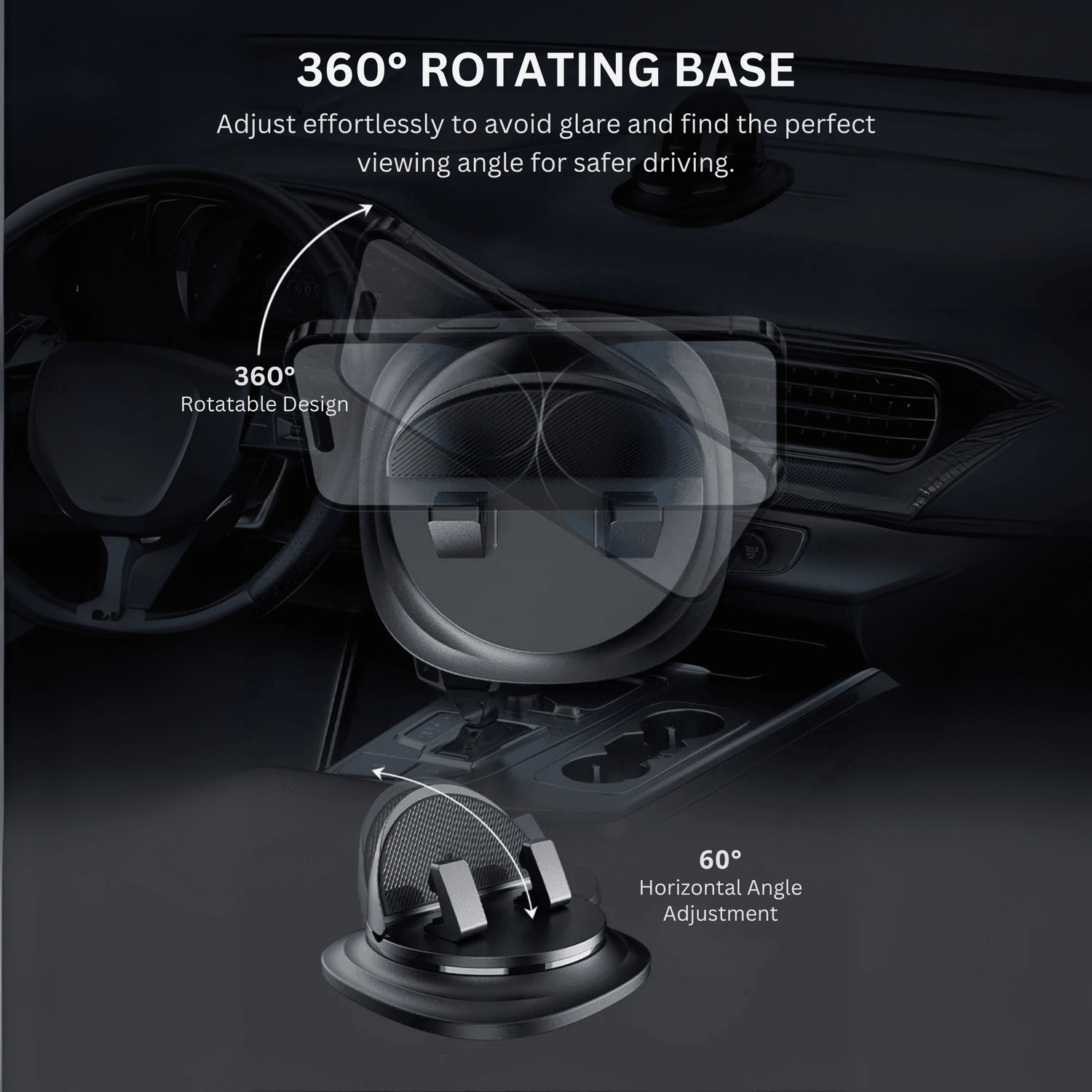 Multifunctional 360° Rotatable Car Phone Holder - Autotrendix