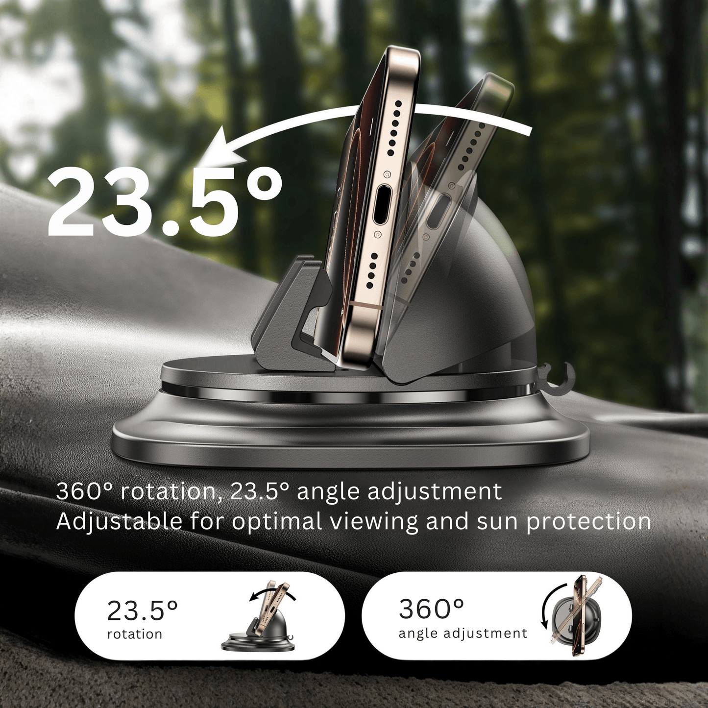 Multifunctional 360° Rotatable Car Phone Holder - Autotrendix
