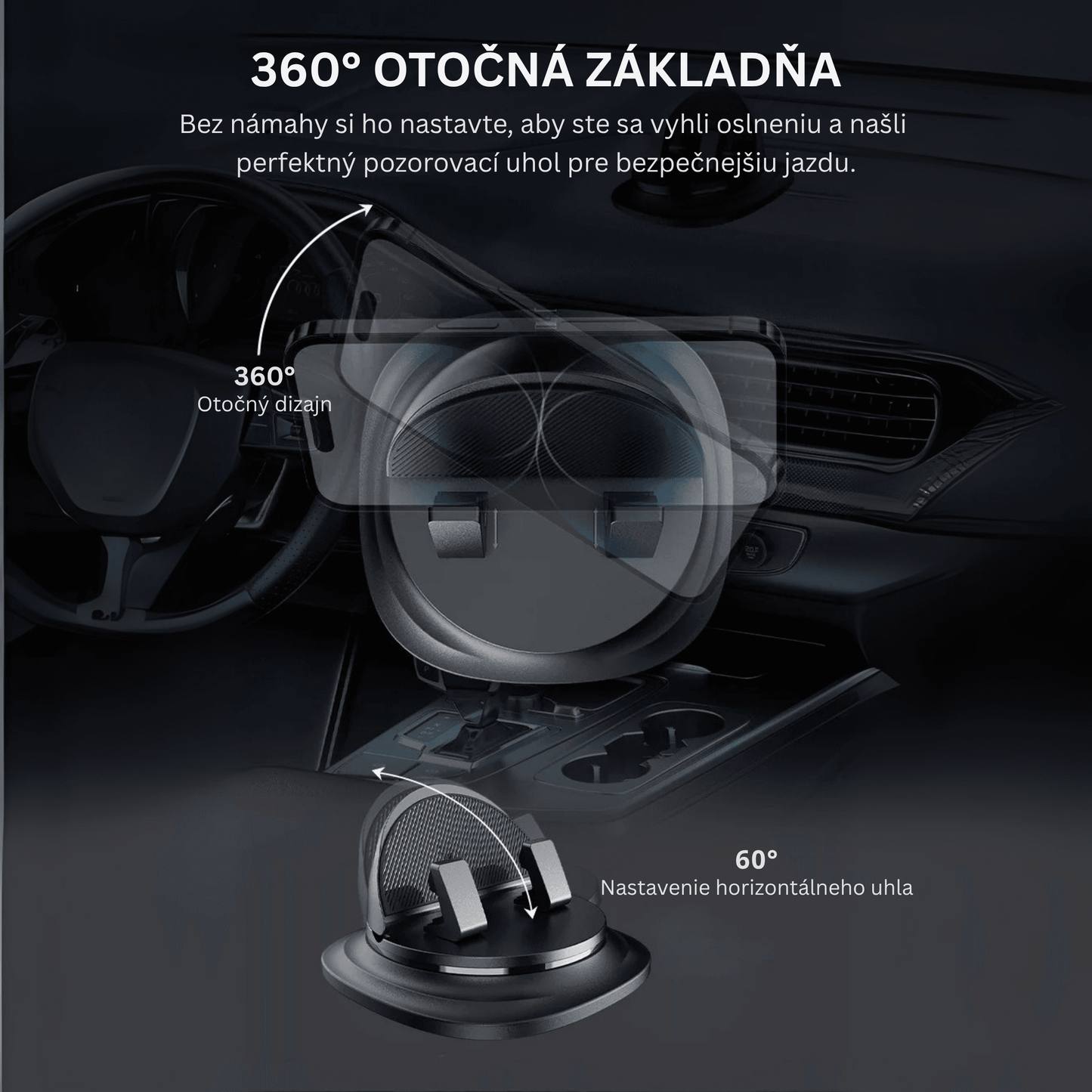 Multifunctional 360° Rotatable Car Phone Holder - Autotrendix
