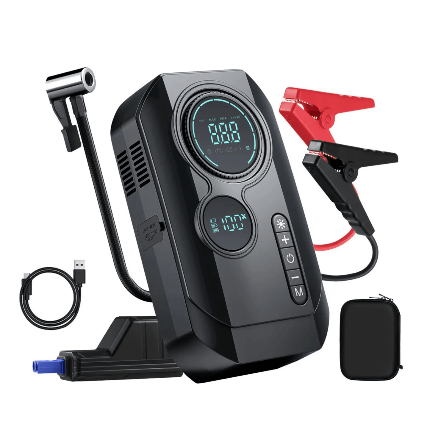 Portable Car Jump Starter & Air Compressor - Autotrendix