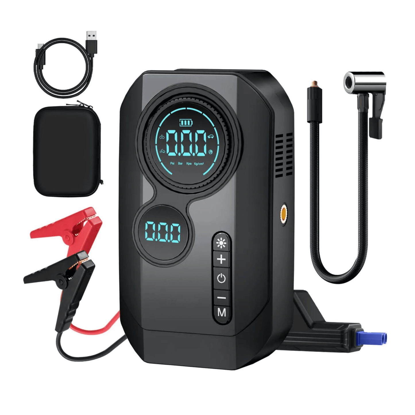 Portable Car Jump Starter & Air Compressor - Autotrendix