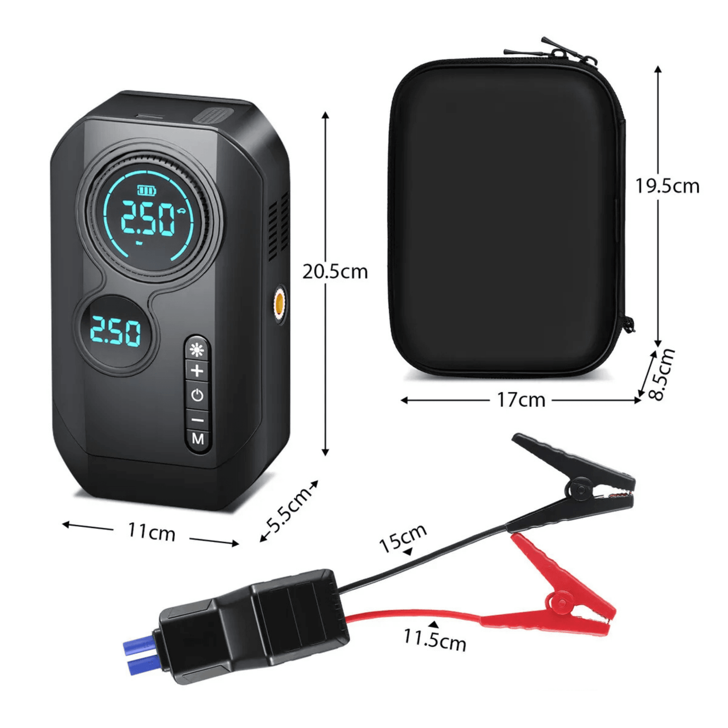 Portable Car Jump Starter & Air Compressor - Autotrendix