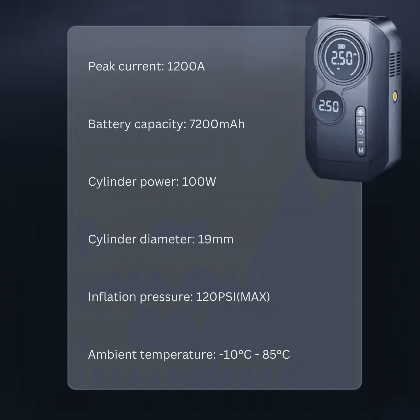 Portable Car Jump Starter & Air Compressor - Autotrendix