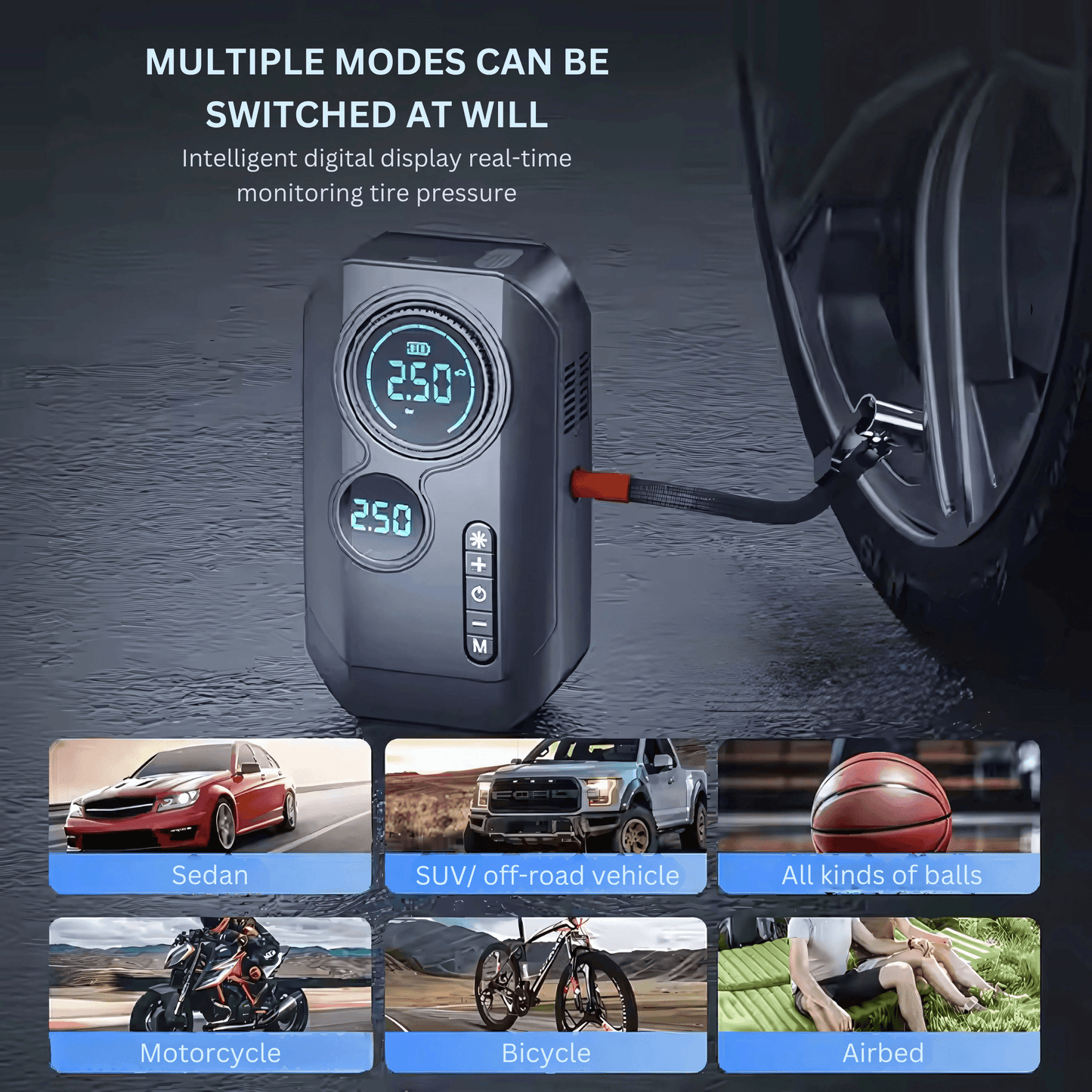 Portable Car Jump Starter & Air Compressor - Autotrendix