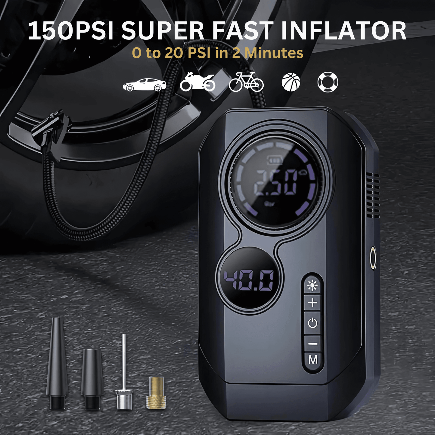 Portable Car Jump Starter & Air Compressor - Autotrendix