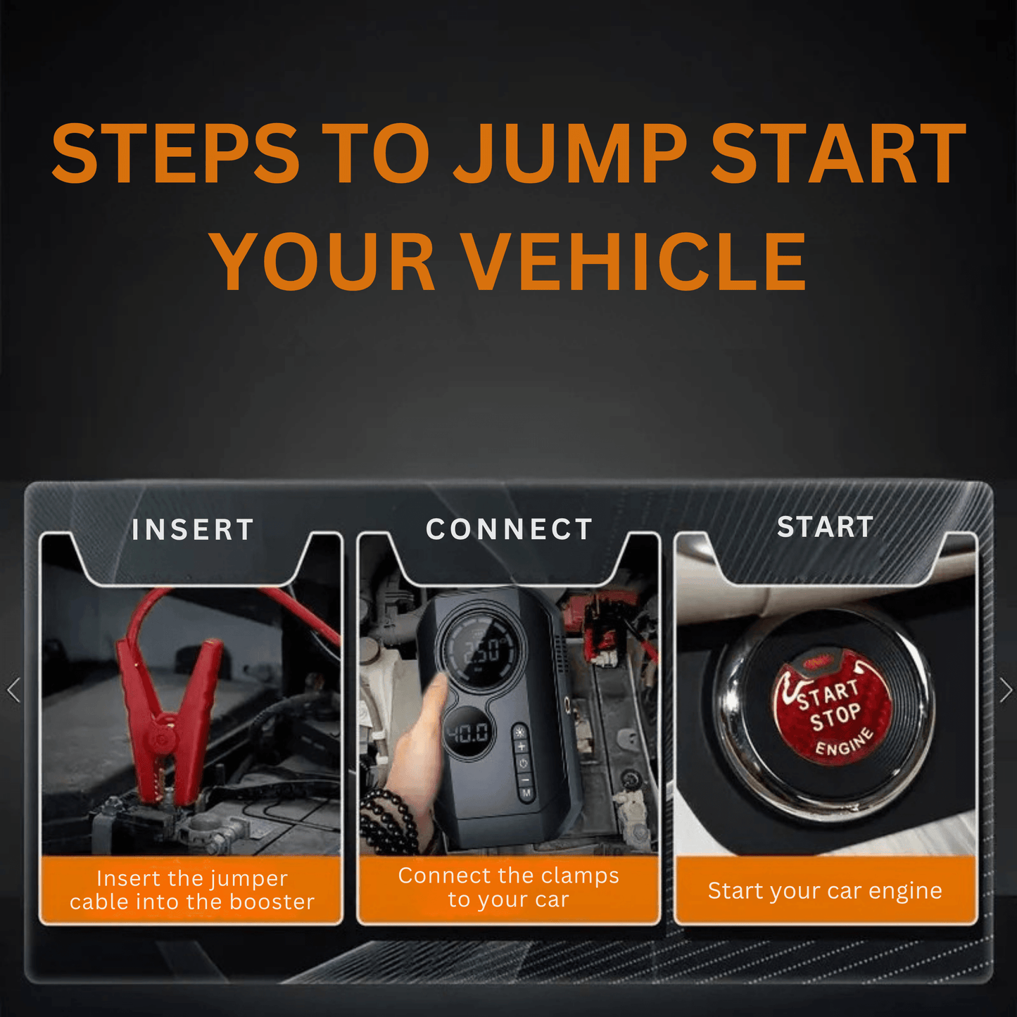 Portable Car Jump Starter & Air Compressor - Autotrendix
