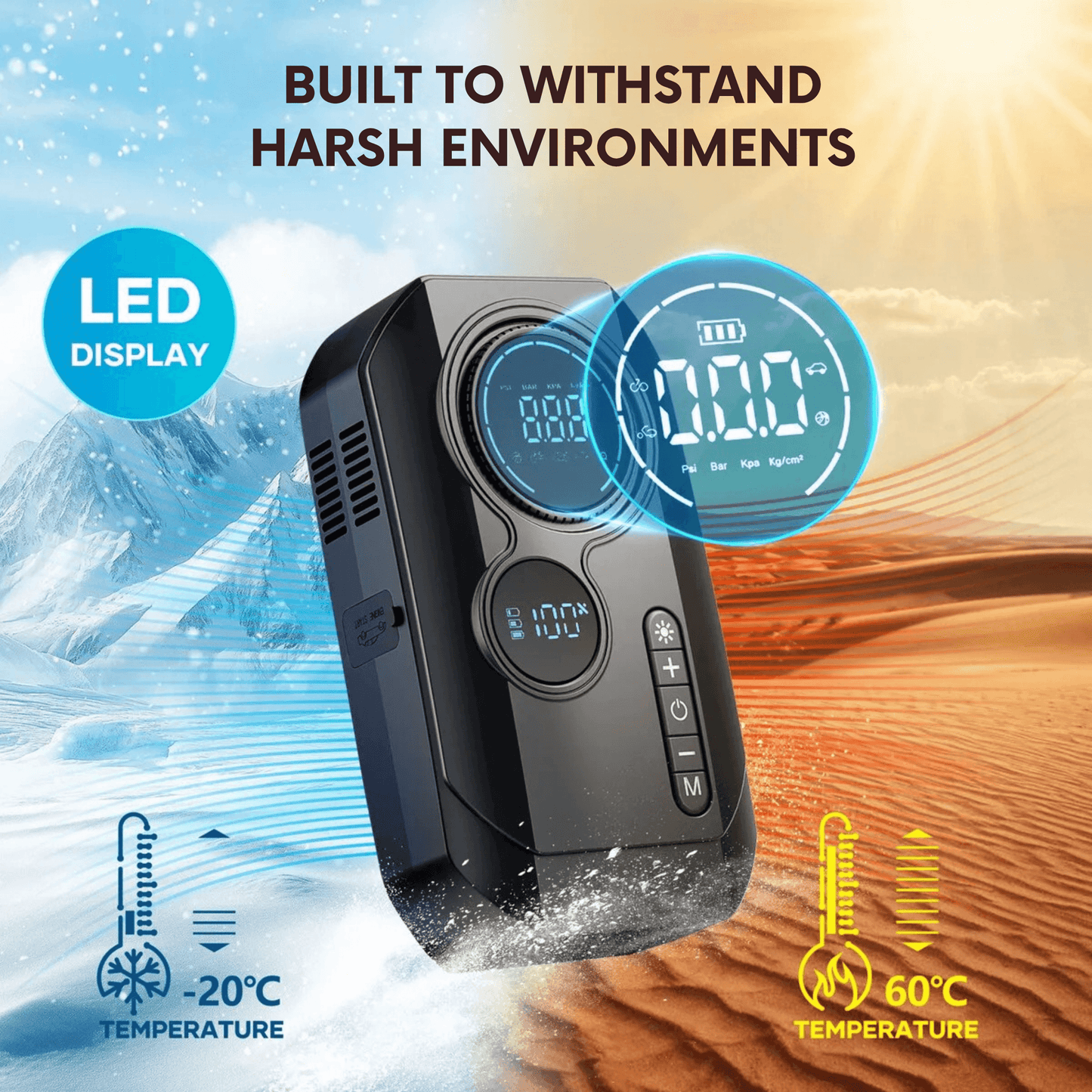 Portable Car Jump Starter & Air Compressor - Autotrendix