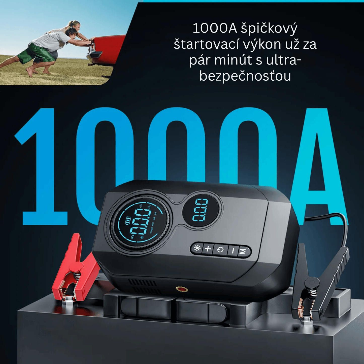 Portable Car Jump Starter & Air Compressor - Autotrendix