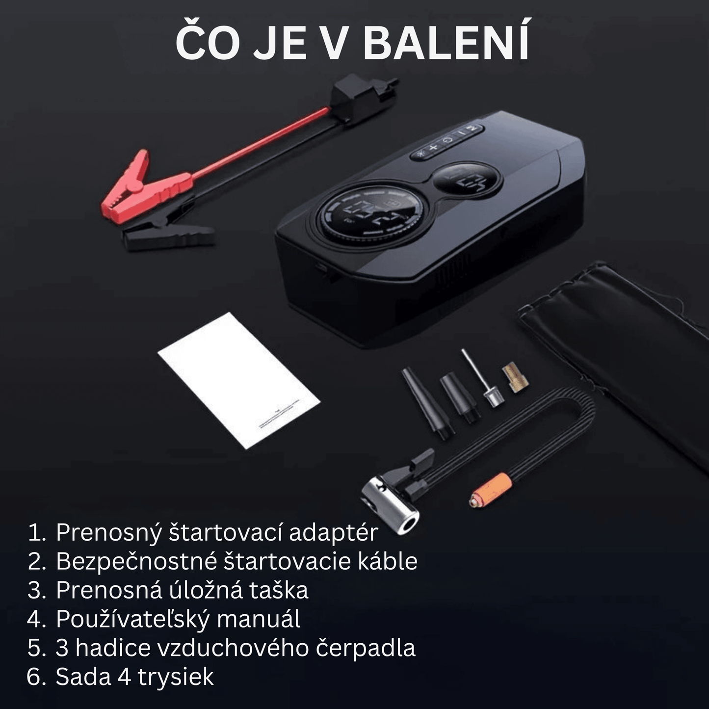Portable Car Jump Starter & Air Compressor - Autotrendix