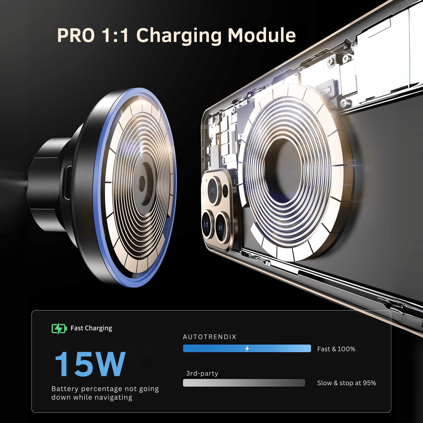 Smart Wireless Magnetic Car Charger - Autotrendix