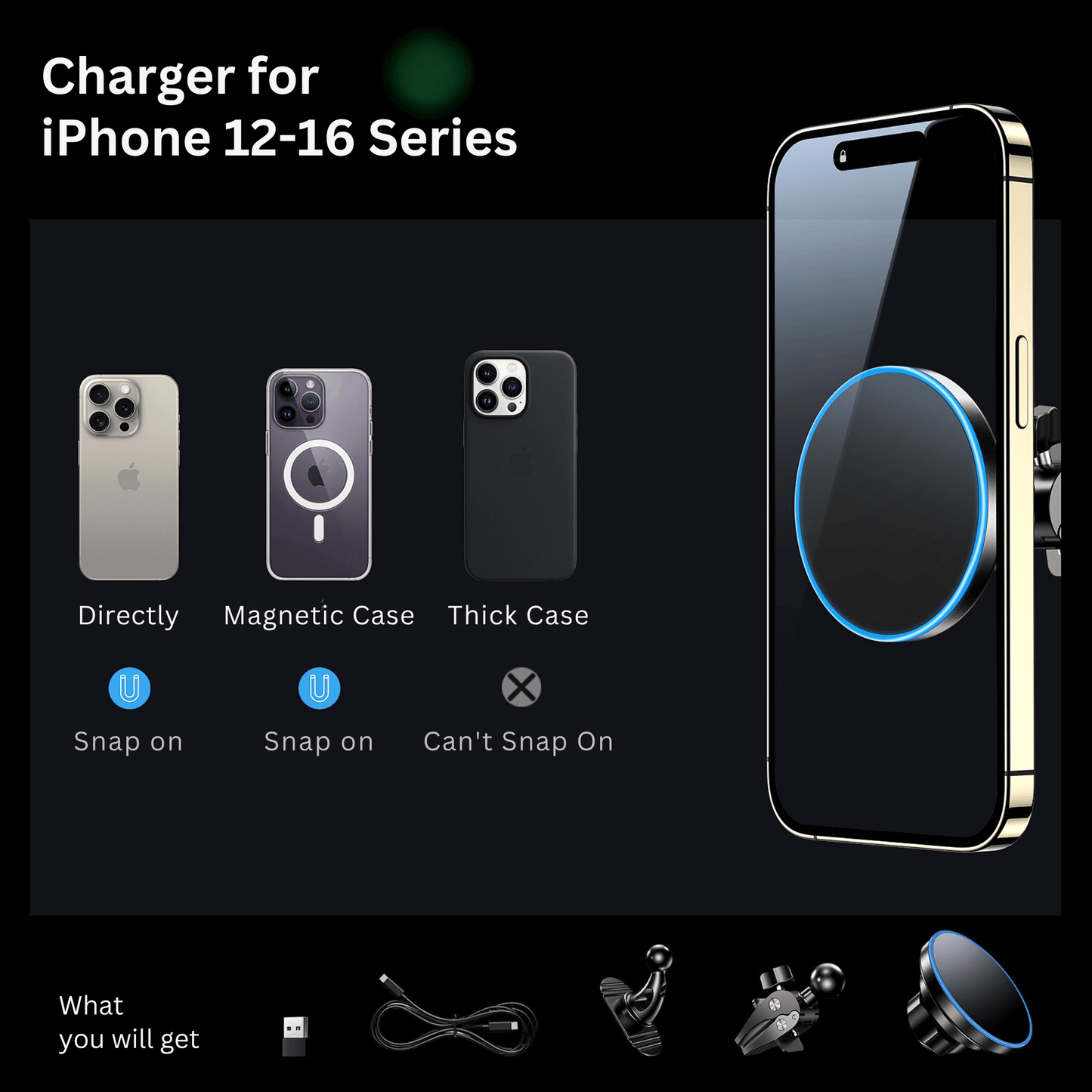 Smart Wireless Magnetic Car Charger - Autotrendix
