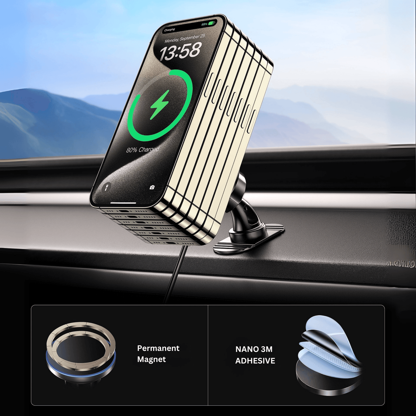 Smart Wireless Magnetic Car Charger - Autotrendix