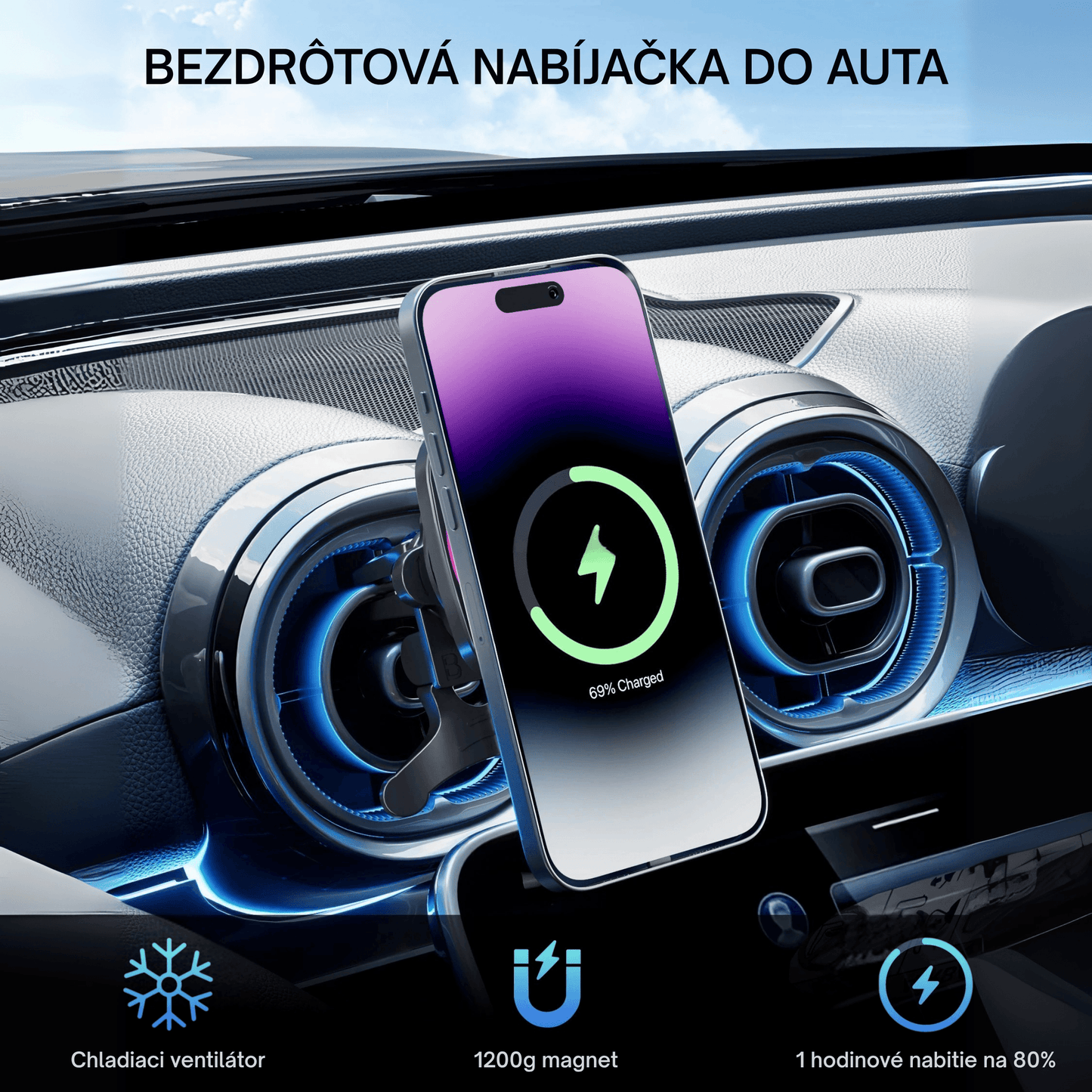 Smart Wireless Magnetic Car Charger - Autotrendix