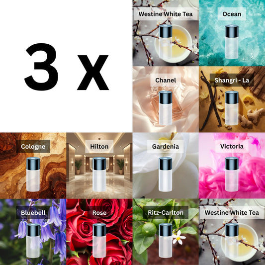 3 x Essential Oil Car Aroma for Air Freshener Diffuser Fragrance