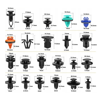 Auto Fastener Clips Kit 680 pcs