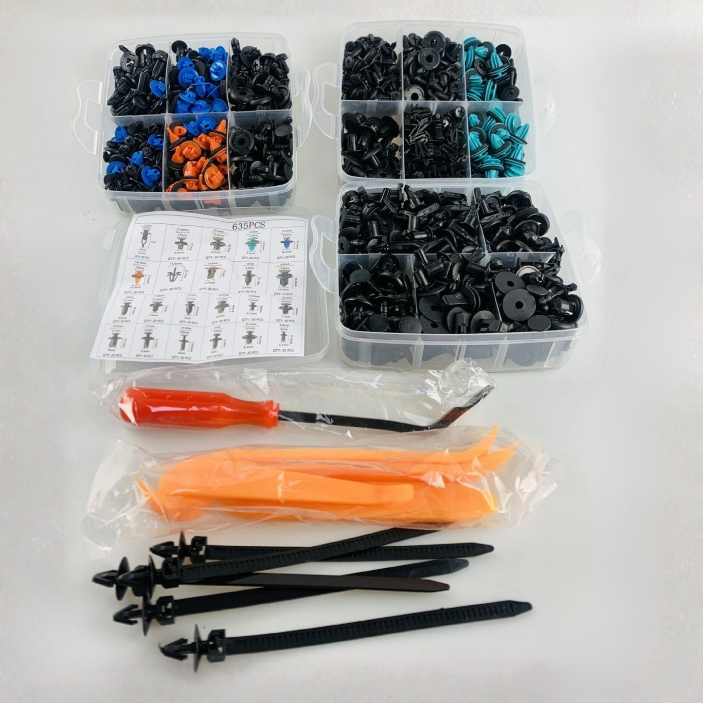 Auto Fastener Clips Kit 680 pcs