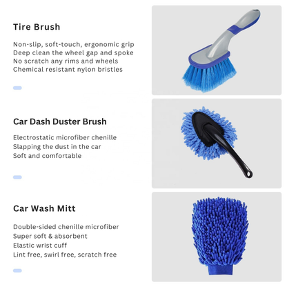 Car Cleaning Brush Set 26 pcs