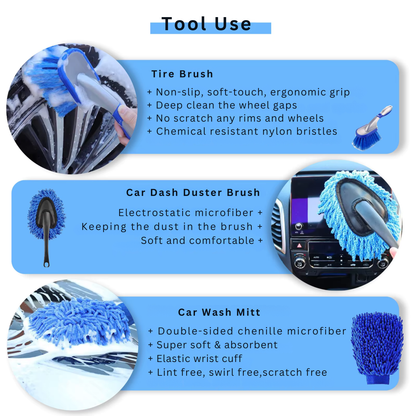 Car Cleaning Brush Set 26 pcs