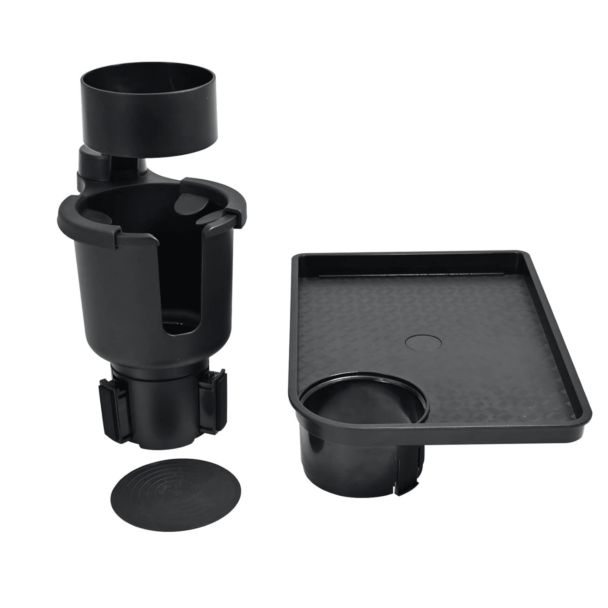 Car Cup Holder Expander with Detachable Food Tray - Autotrendix