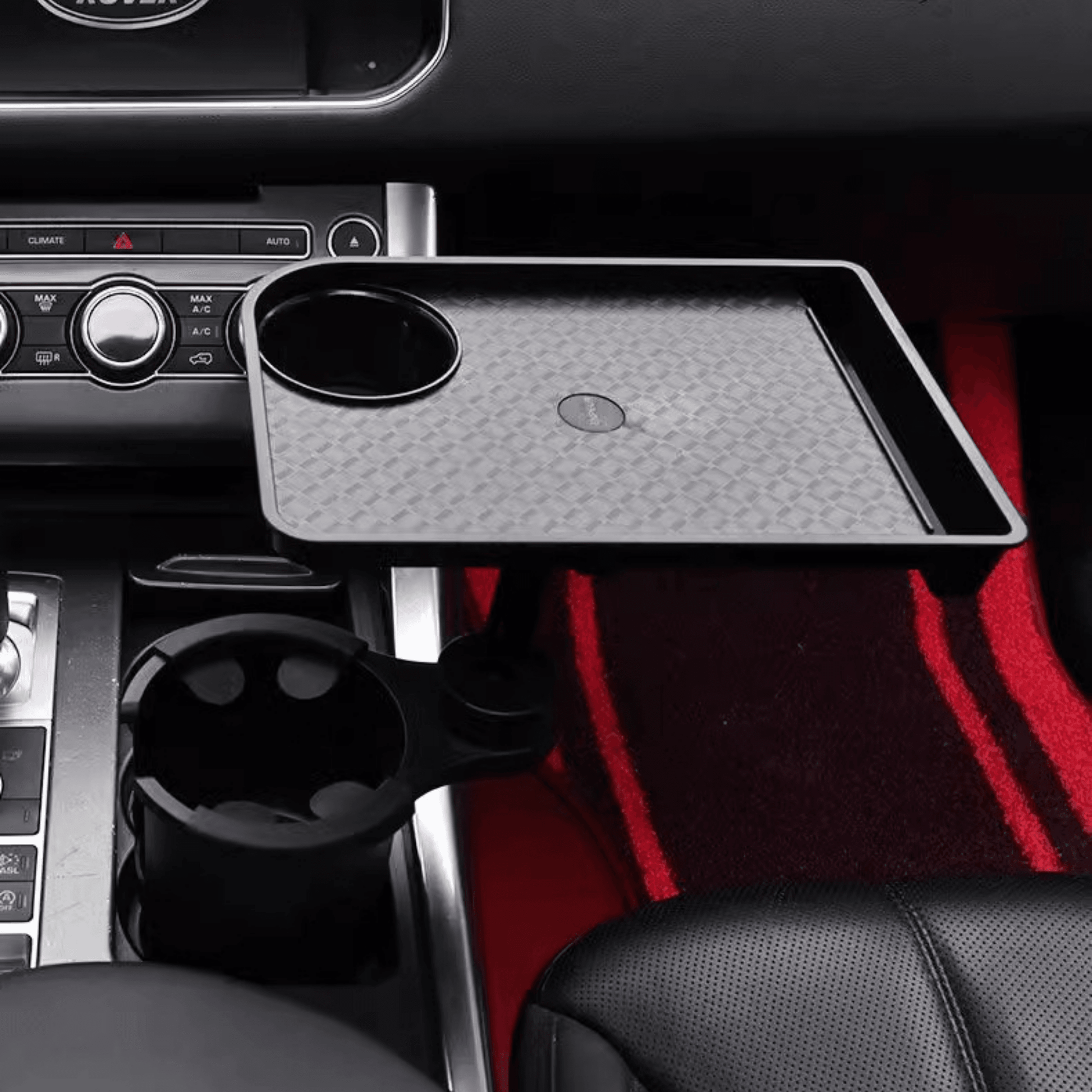Car Cup Holder Expander with Detachable Food Tray - Autotrendix