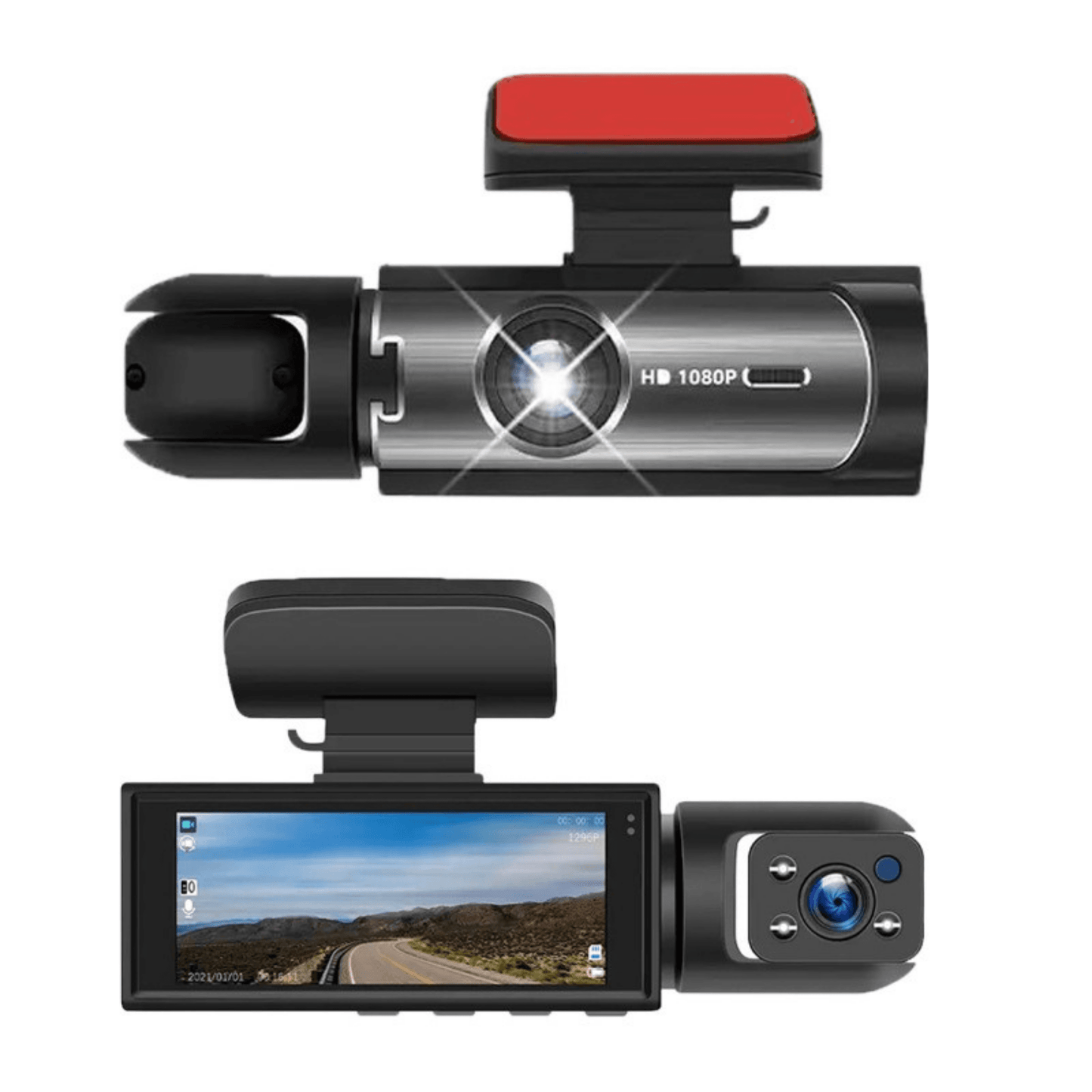 Dual-Lens Dash Camera with HD Night Vision - Autotrendix