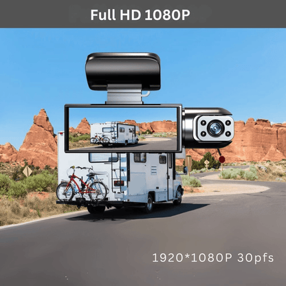 Dual-Lens Dash Camera with HD Night Vision - Autotrendix