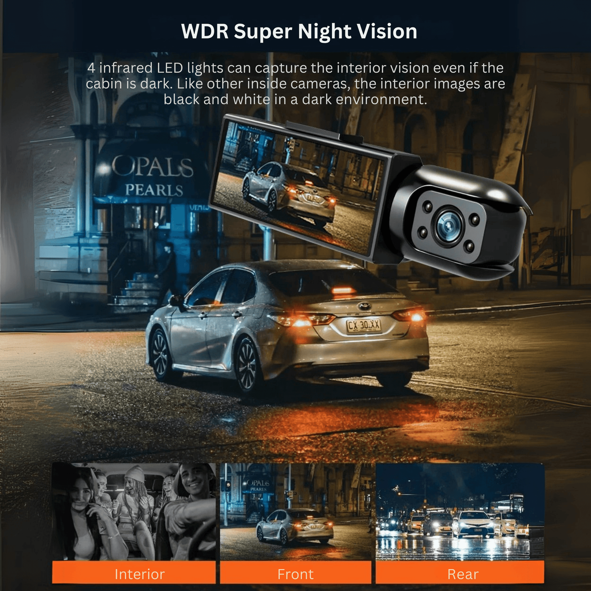 Dual-Lens Dash Camera with HD Night Vision - Autotrendix