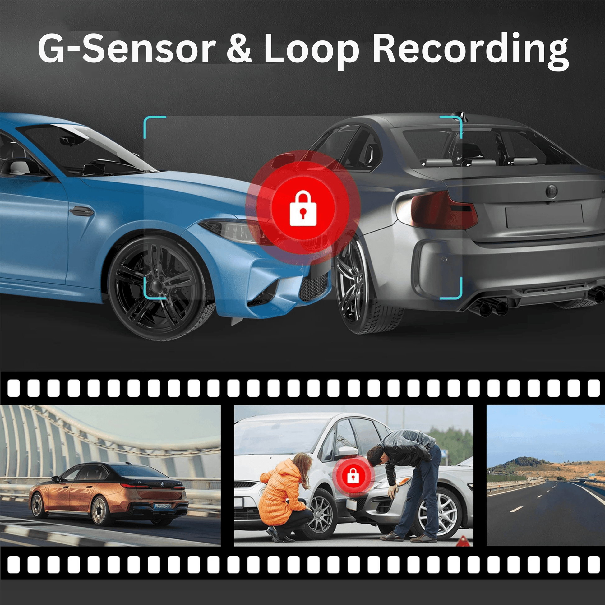 Dual-Lens Dash Camera with HD Night Vision - Autotrendix
