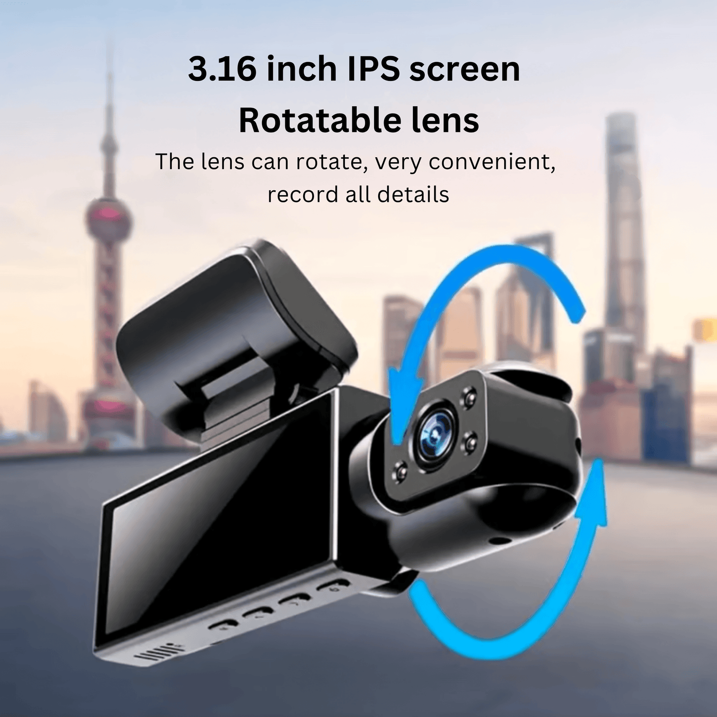 Dual-Lens Dash Camera with HD Night Vision - Autotrendix