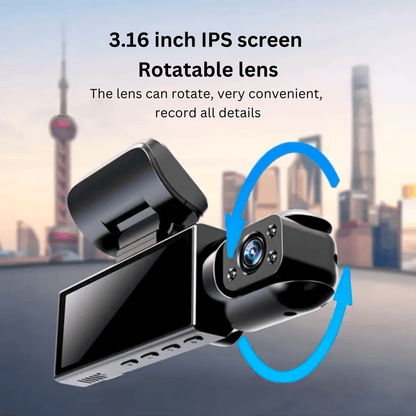 Dual-Lens Dash Camera with HD Night Vision - Autotrendix