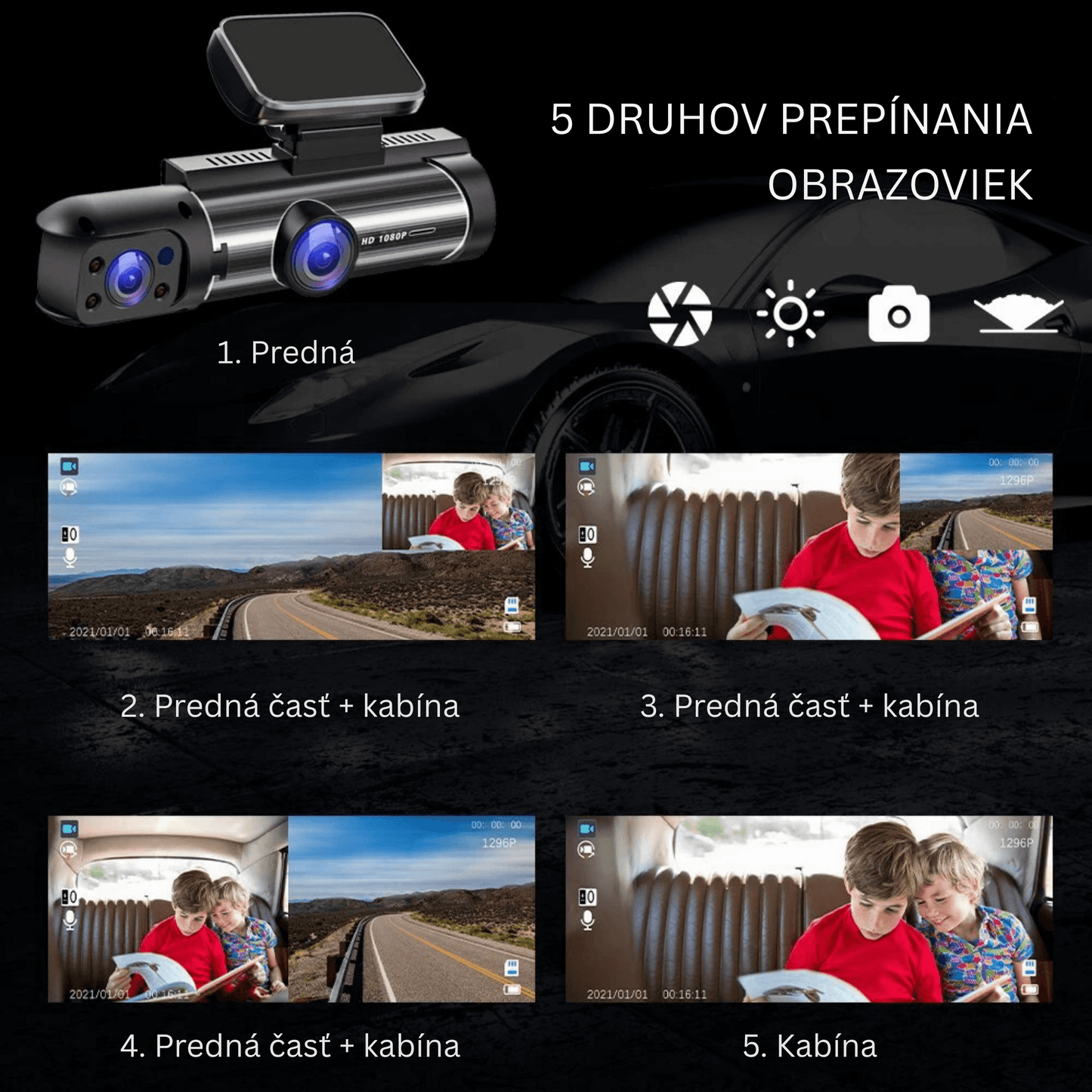 Dual-Lens Dash Camera with HD Night Vision - Autotrendix