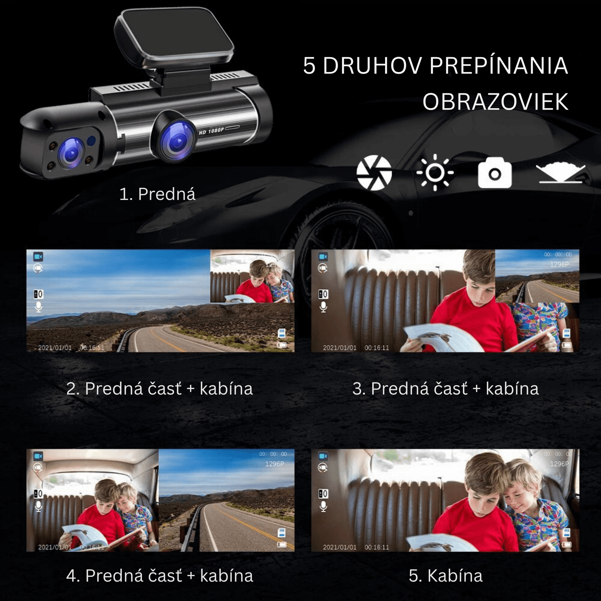 Dual-Lens Dash Camera with HD Night Vision - Autotrendix