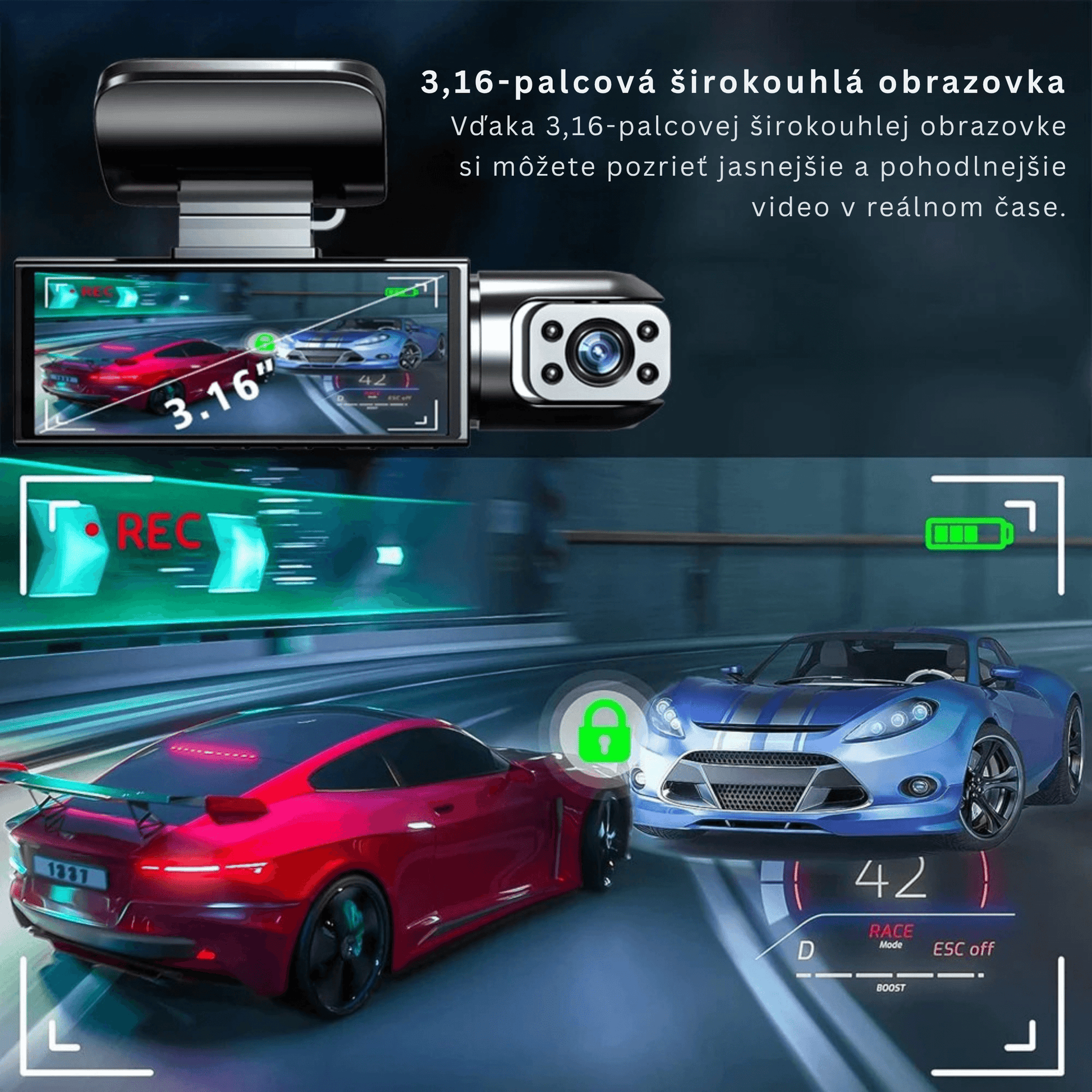 Dual-Lens Dash Camera with HD Night Vision - Autotrendix