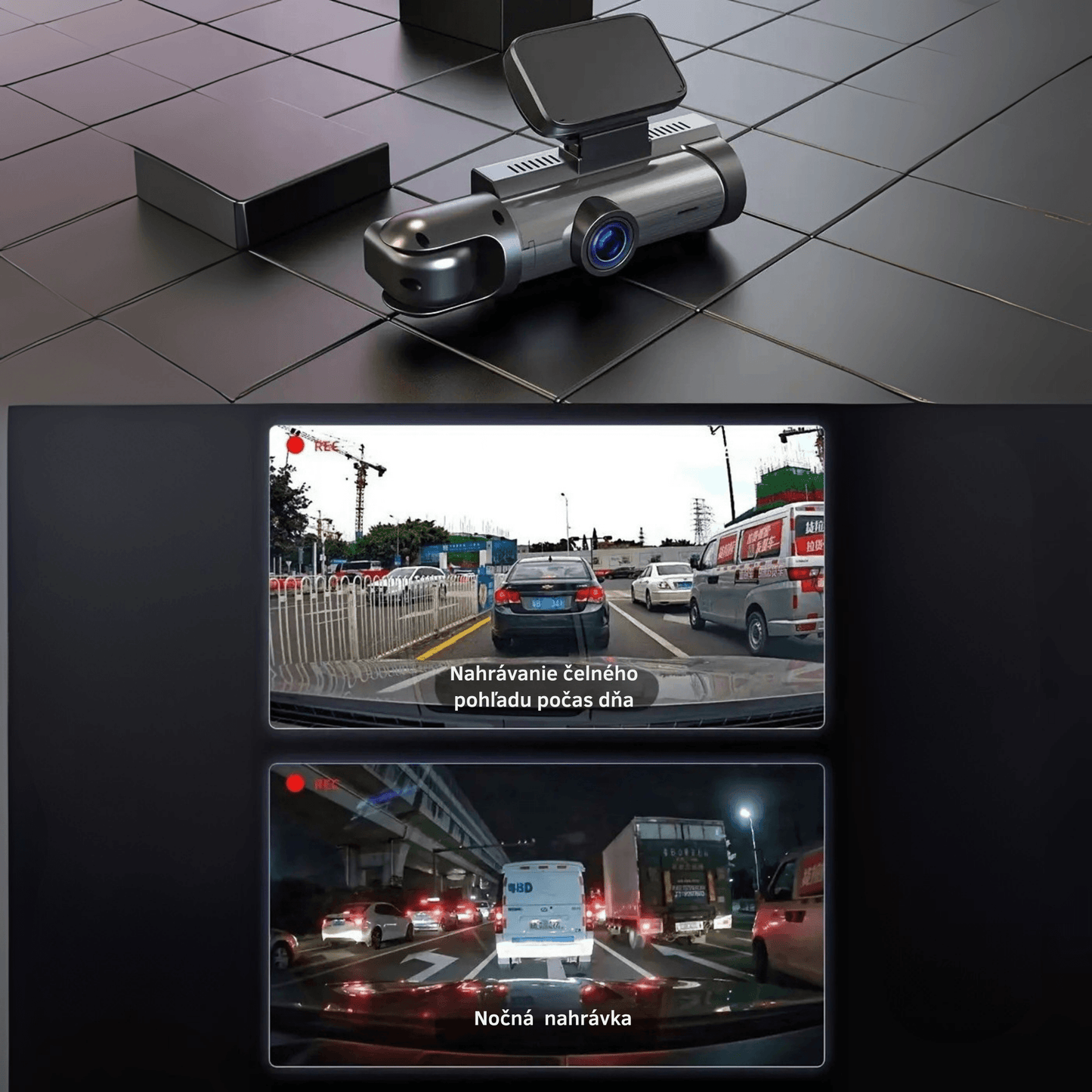 Dual-Lens Dash Camera with HD Night Vision - Autotrendix