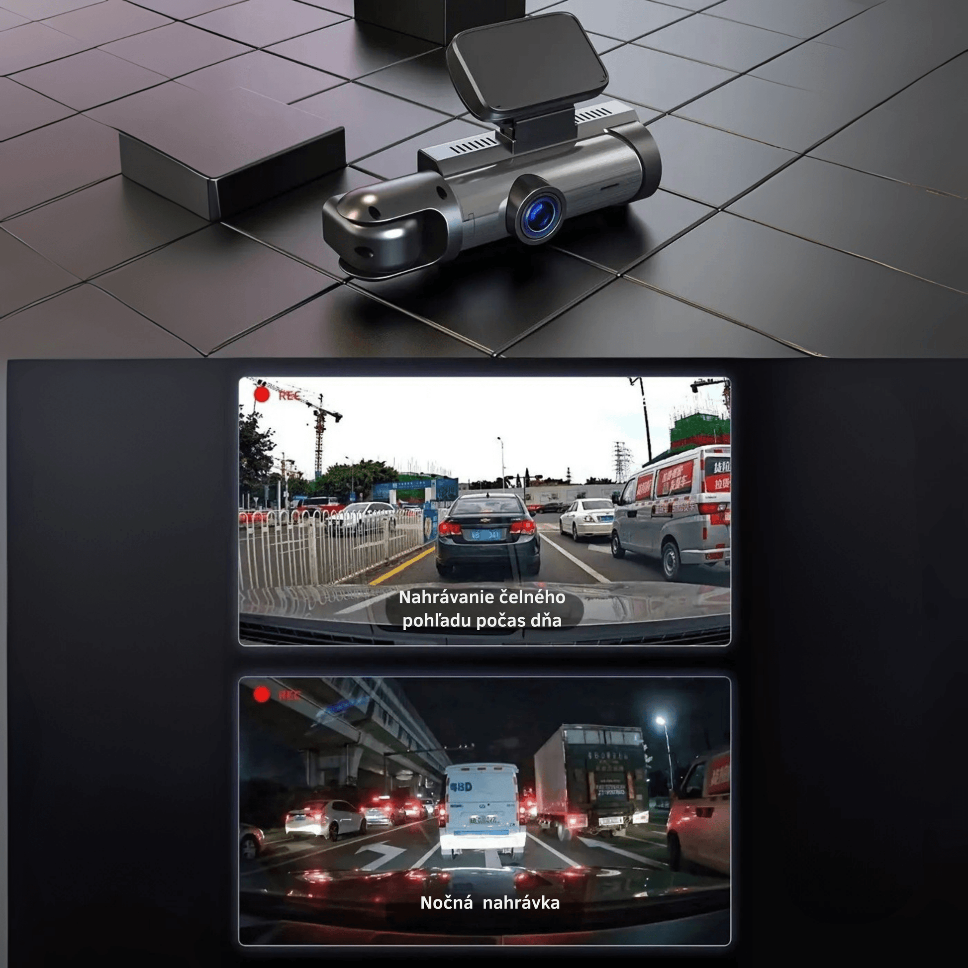 Dual-Lens Dash Camera with HD Night Vision - Autotrendix
