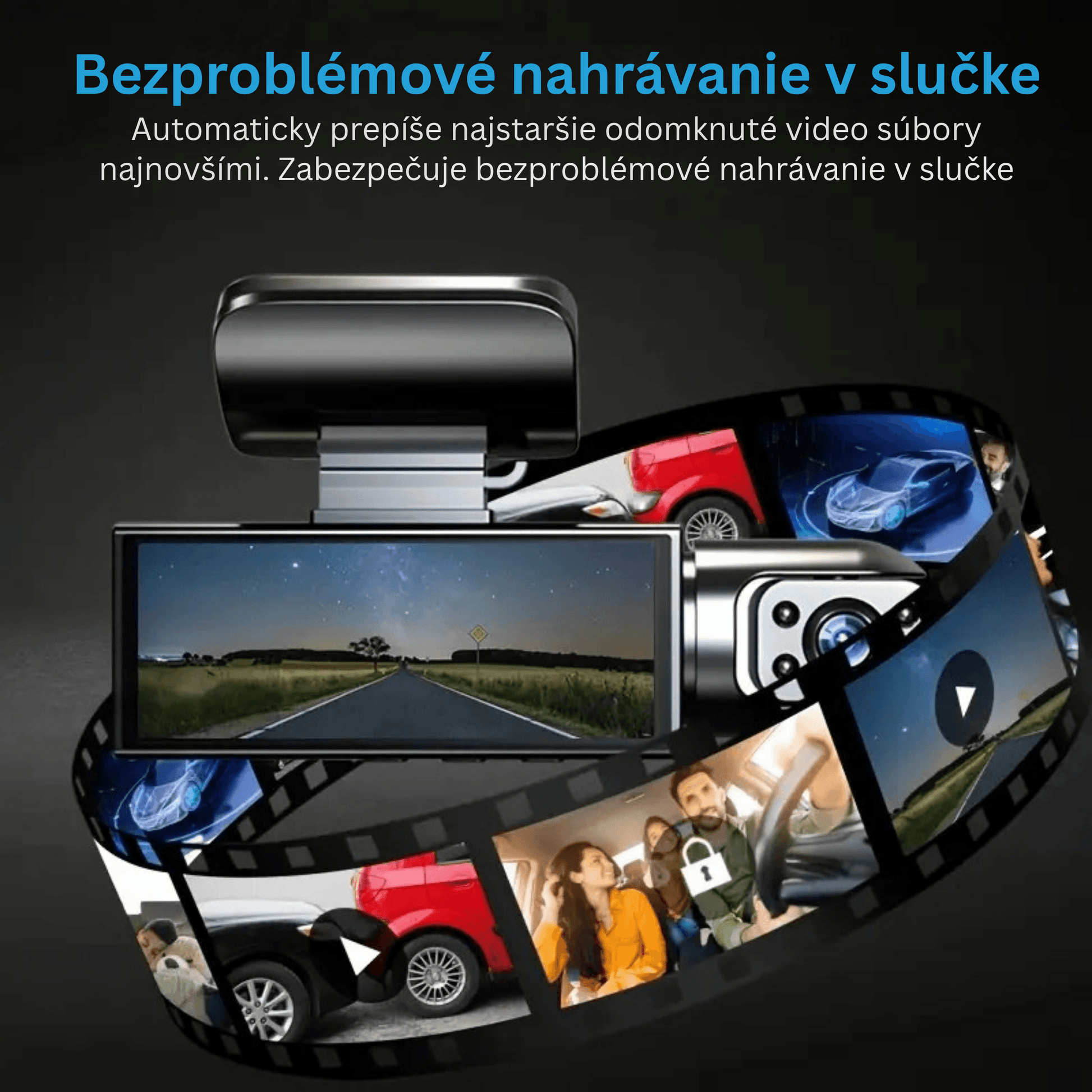 Dual-Lens Dash Camera with HD Night Vision - Autotrendix