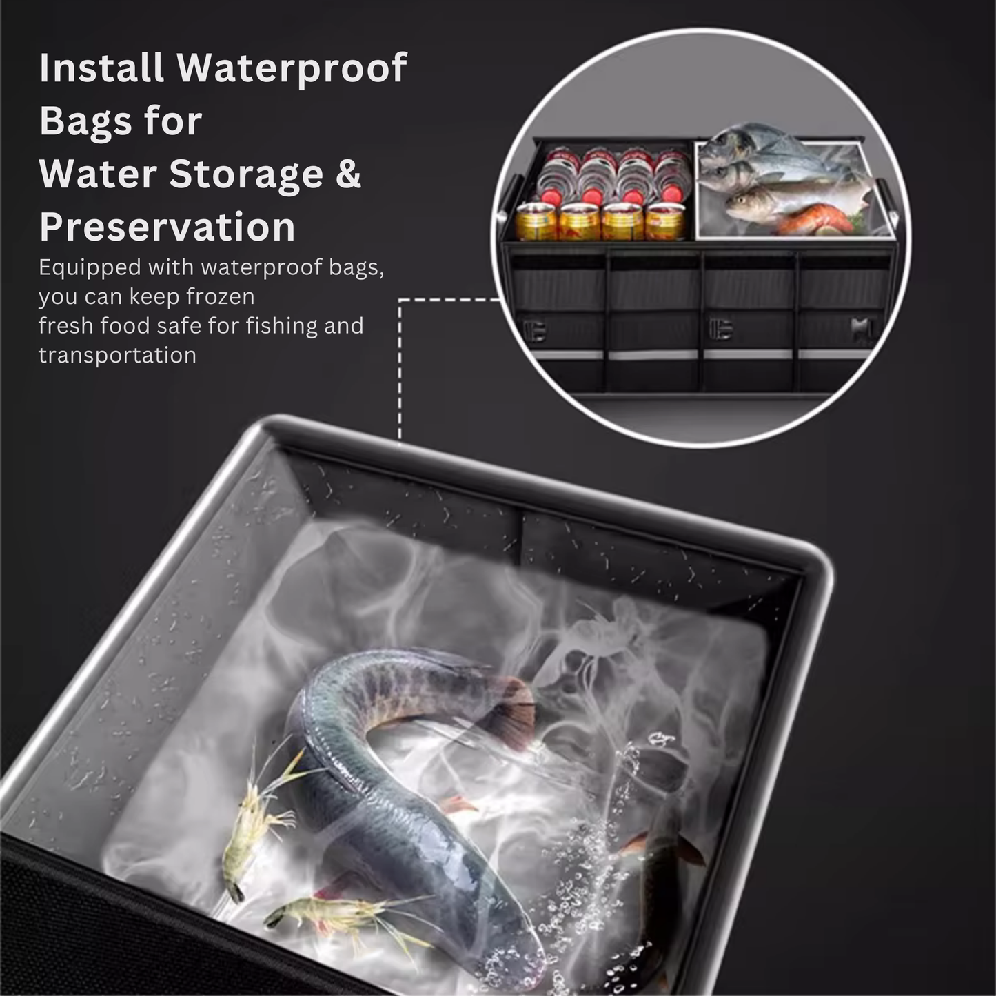 Heavy Duty 3-in-1 Car Trunk Organizer with Cooler Bag