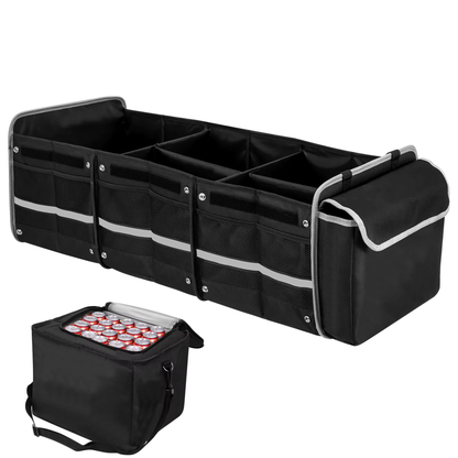 Heavy Duty 3-in-1 Car Trunk Organizer with Cooler Bag
