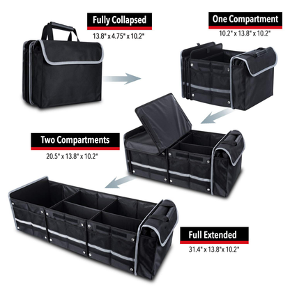 Heavy Duty 3-in-1 Car Trunk Organizer with Cooler Bag