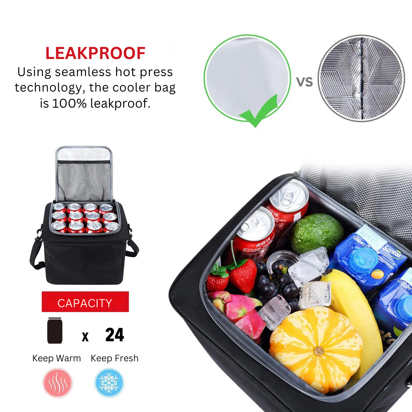 Heavy Duty 3-in-1 Car Trunk Organizer with Cooler Bag