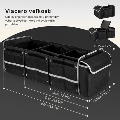 Heavy Duty 3-in-1 Car Trunk Organizer with Cooler Bag