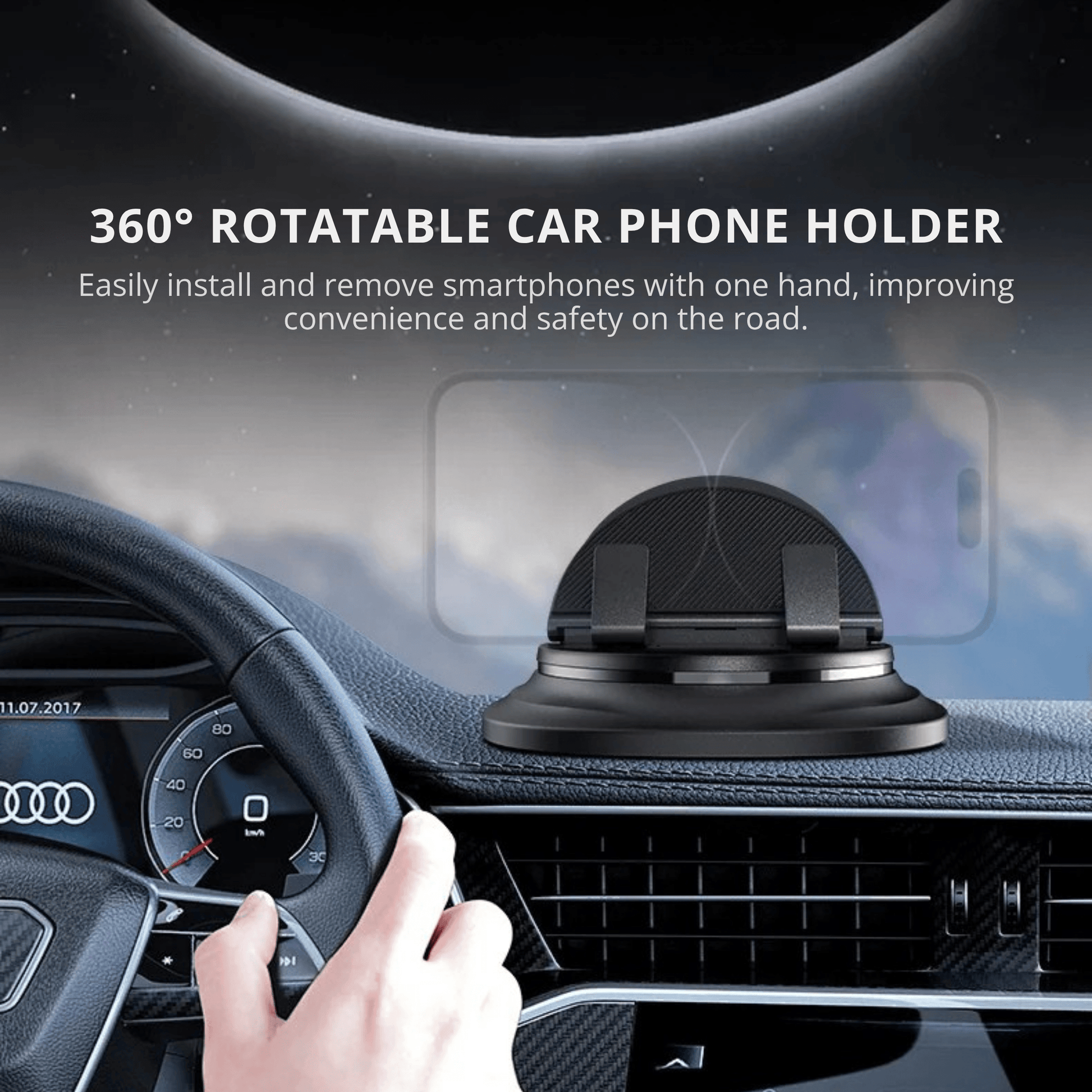 Multifunctional 360° Rotatable Car Phone Holder - Autotrendix