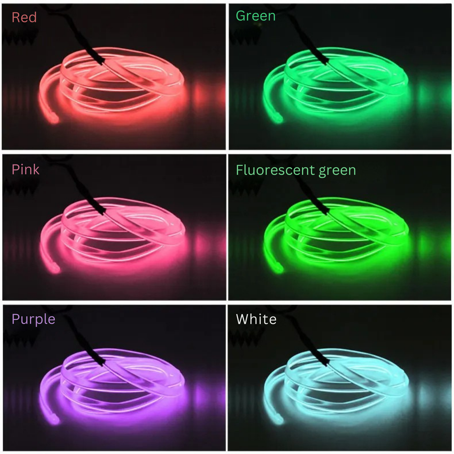 Neon LED Car Interior Lighting Strips 3m