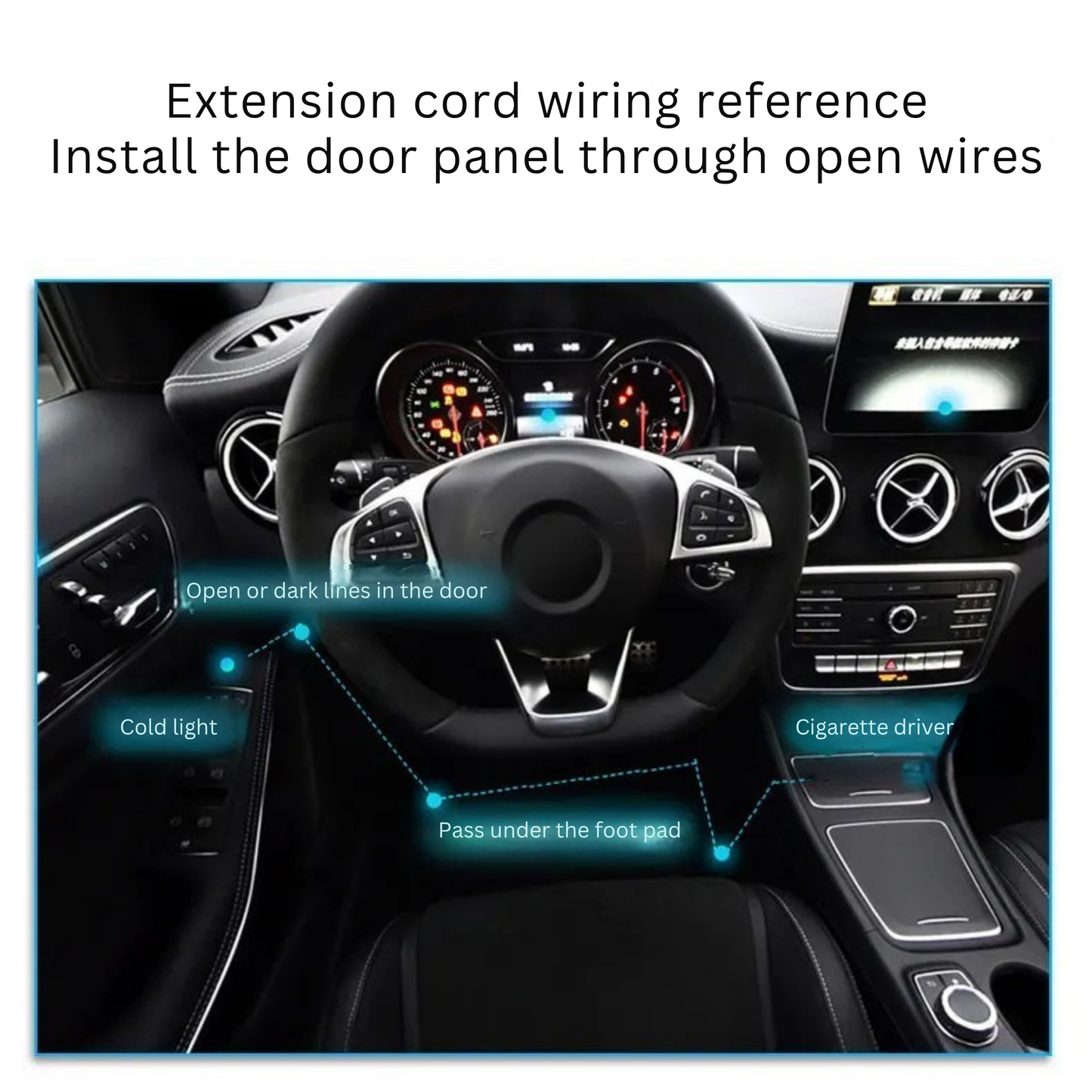 Neon LED Car Interior Lighting Strips 3m