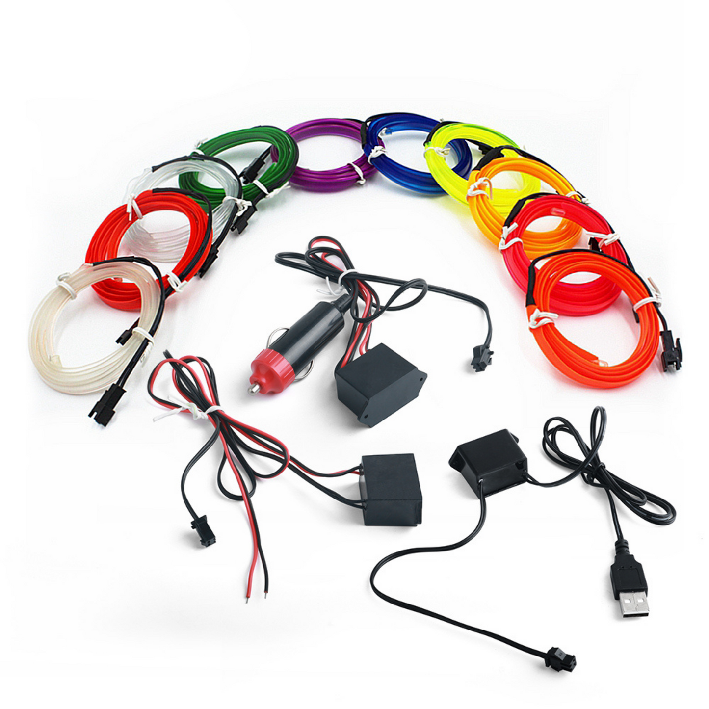 Neon LED Car Interior Lighting Strips 3m
