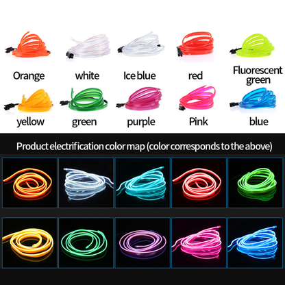 Neon LED Car Interior Lighting Strips 3m